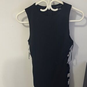 Revamped Black Blouse with Silver Accents